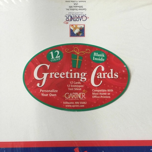 Set 12 Christmas Snowman Greeting Cards & Envelopes Sparkly Foil Artwork Gartner - Picture 4 of 6